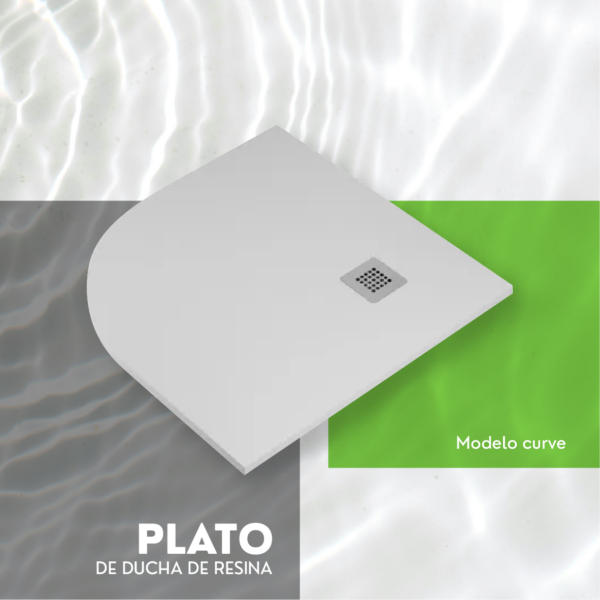Platos de Ducha de Resina Curvo